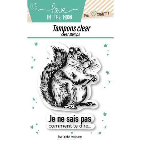 Planche de tampons - Timide écureuil - Love in the Moon Planche de tampons - Timide écureuil - Love in the Moon