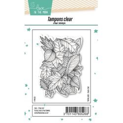 Tampon de fond feuillages d'automne - 10x15cm