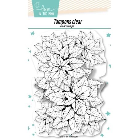 Tampons Fond Poinsettias - Love in the Moon Tampons Fond Poinsettias - Love in the Moon