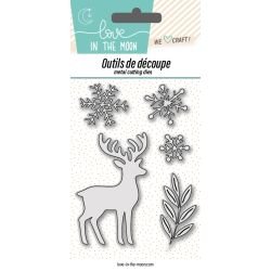 Matrices de découpes - Rennes & Flocons - Love in the Moon