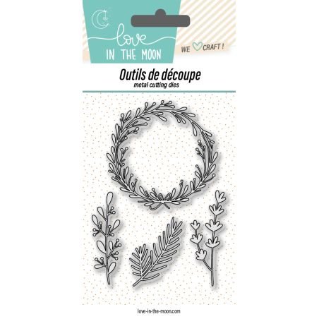Matrices de découpes - Couronne & Feuillages - Love in the Moon Matrices de découpes - Couronne & Feuillages - Love in the Moon