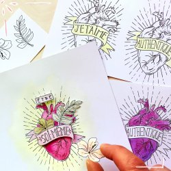9 Tampons transparents "Viva la Vida" Frida Kahlo®