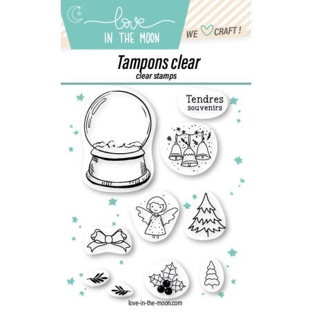 Planche de tampons - Boule de neige combinable - Love in the Moon Planche de tampons - Boule de neige combinable - Love in the Moon