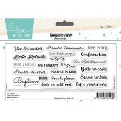 Set de 12 tampons clear Carterie 2 - 10x21cm
