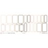 Set papiers Vintage Papers - 6 papiers 30,5x31,5 cm + 6 papiers 12x30,5cm