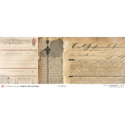 Set papiers Vintage Papers - 6 papiers 30,5x31,5 cm + 6 papiers 12x30,5cm