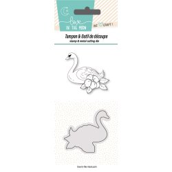 Duo Tampon & Matrice - Cygne fleuri - Love in the Moon