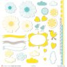 Set papiers Lemon - 6 papiers 30,5x31,5 cm + 6 papiers 12x30,5cm