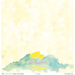 Set papiers Lemon - 6 papiers 30,5x31,5 cm + 6 papiers 12x30,5cm