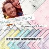 Set papiers Woody Wood Papers - 6 papiers 30,5x31,5 cm + 6 papiers 12x30,5cm