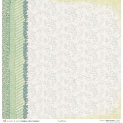 Set papiers Bonheur Partagé - 6 papiers 30,5x31,5 cm + 6 papiers 12x30,5cm