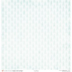 Set papiers Menthe à l'eau - 6 papiers 30,5x31,5 cm + 6 papiers 12x30,5cm