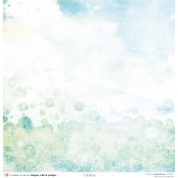 Set papiers Menthe à l'eau - 6 papiers 30,5x31,5 cm + 6 papiers 12x30,5cm