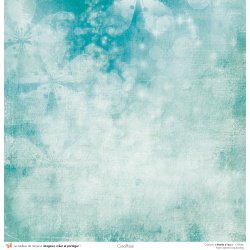 Set papiers Menthe à l'eau - 6 papiers 30,5x31,5 cm + 6 papiers 12x30,5cm