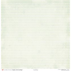 Set papiers Menthe à l'eau - 6 papiers 30,5x31,5 cm + 6 papiers 12x30,5cm
