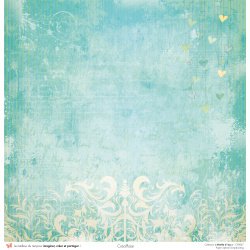 Set papiers Menthe à l'eau - 6 papiers 30,5x31,5 cm + 6 papiers 12x30,5cm