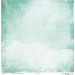 Set papiers Menthe à l'eau - 6 papiers 30,5x31,5 cm + 6 papiers 12x30,5cm