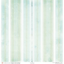 Set papiers Menthe à l'eau - 6 papiers 30,5x31,5 cm + 6 papiers 12x30,5cm