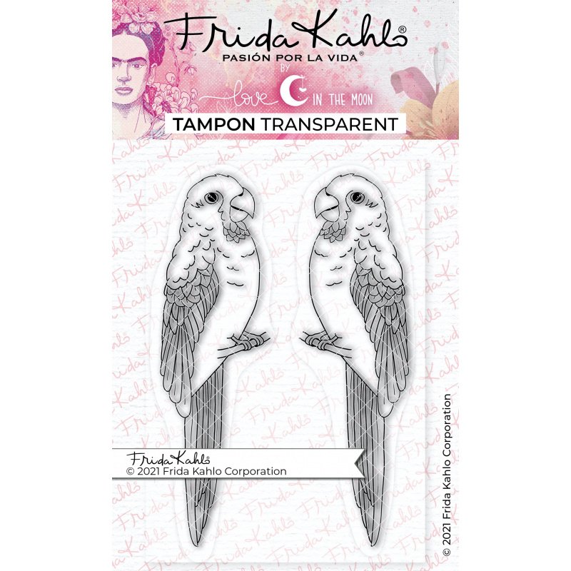 2 Tampons transparents "Le perroquet Bonito" Frida Kahlo®