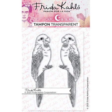 2 Tampons transparents "Le perroquet Bonito" Frida Kahlo®