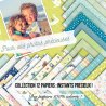 Set papiers Instants précieux - 12 papiers : 6 papiers 30,5x31,5 cm + 6 papiers 12x30,5cm