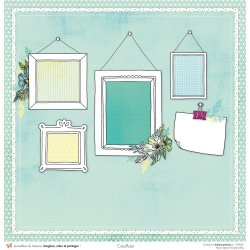 Set papiers Instants précieux - 12 papiers : 6 papiers 30,5x31,5 cm + 6 papiers 12x30,5cm