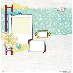 Set papiers Instants précieux - 12 papiers : 6 papiers 30,5x31,5 cm + 6 papiers 12x30,5cm