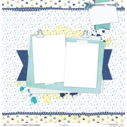 Set papiers Instants précieux - 12 papiers : 6 papiers 30,5x31,5 cm + 6 papiers 12x30,5cm