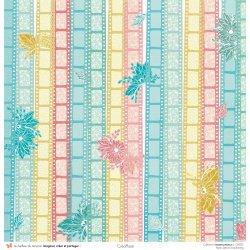 Set papiers Instants précieux - 12 papiers : 6 papiers 30,5x31,5 cm + 6 papiers 12x30,5cm
