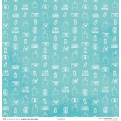 Set papiers Instants précieux - 12 papiers : 6 papiers 30,5x31,5 cm + 6 papiers 12x30,5cm