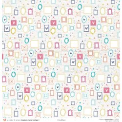 Set papiers Instants précieux - 12 papiers : 6 papiers 30,5x31,5 cm + 6 papiers 12x30,5cm