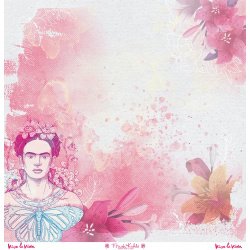 Set de 12 papiers de scrapbooking "Viva la Vida" Frida Kahlo