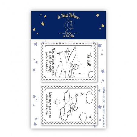 2 tampons transparents "le ciel" - Le Petit Prince
