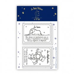 2 tampons transparents "les animaux" - Le Petit Prince