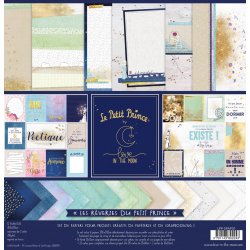 Set de 12 papiers Les rêveries du Petit Prince 250 g/m2 - 30,5x30,5 cm