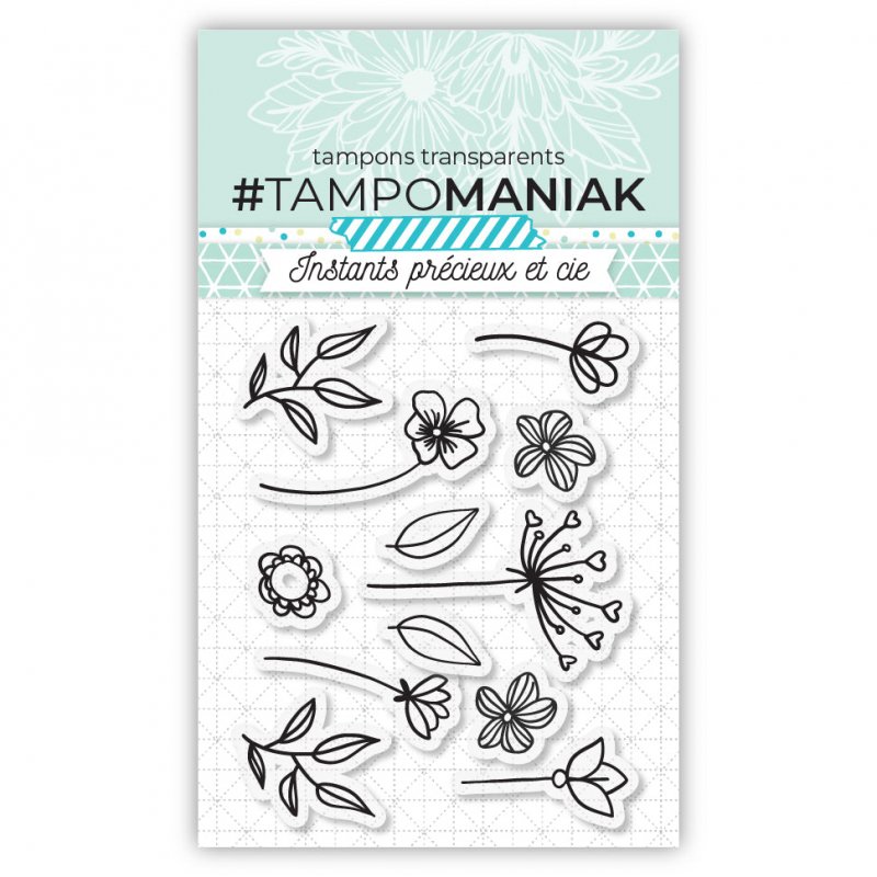 Tampon fleurs des champs - 7,5x7cm