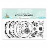 Set de 17 tampons clear Couronnes fleuries - 10x21cm