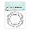 Tampon cadres rubans ronds - combinable avec tampons - 10x10cm