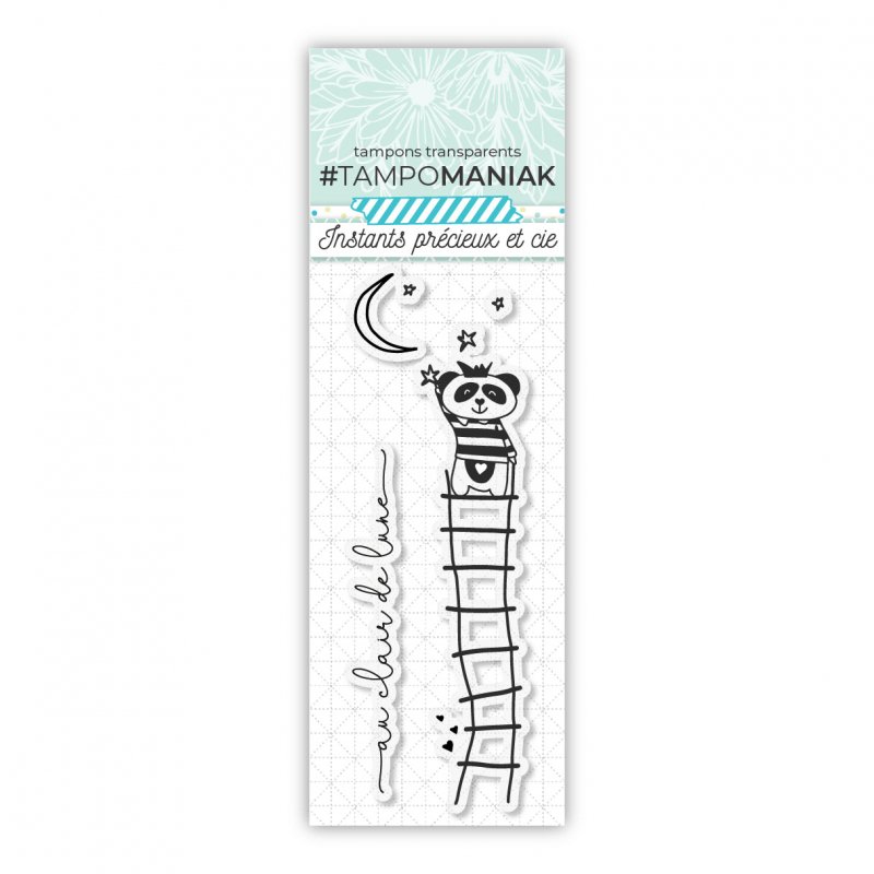 Juego de 2 sellos transparentes con luz de luna - 13x5,5 cm