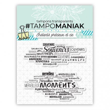 Tampon souvenirs et moments - 10x10cm