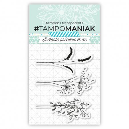 Tampon graminées 2 - 7,5x7cm