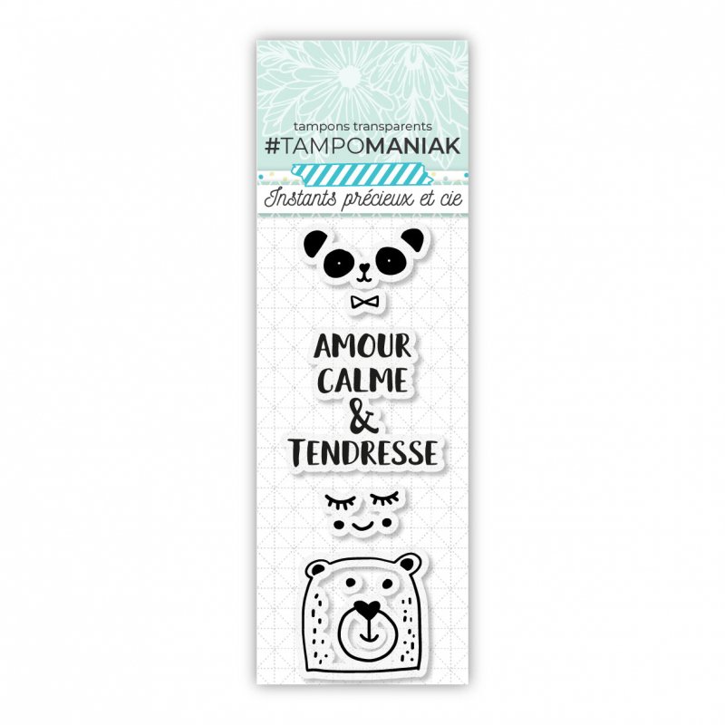 Tampon panda tendresse - 13x5,5cm