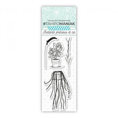 Tampon plantes en pot - 13x5,5cm