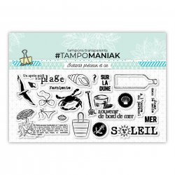 Set de 19 tampons clear Vacances à la mer - 10x21cm