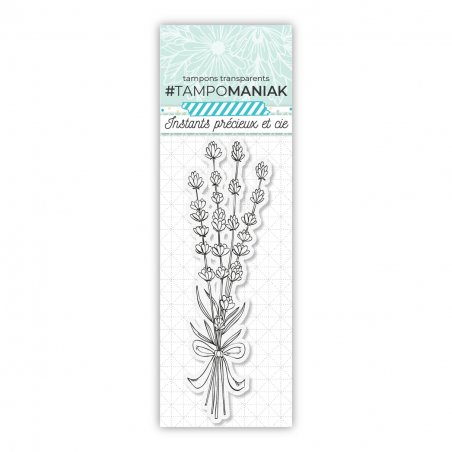 Tampon clear bouquet de lavande - 13x5,5cm