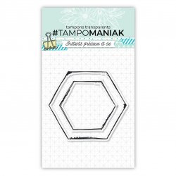 Tampon cadres hexagones - 10x15cm