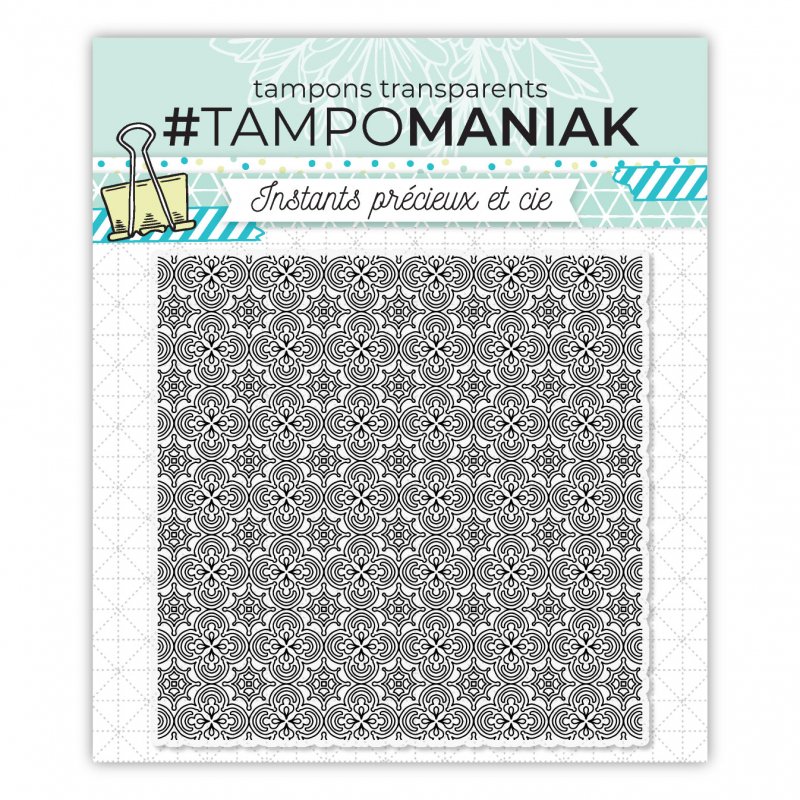 Tampon faïence motif 1 - 15x15cm