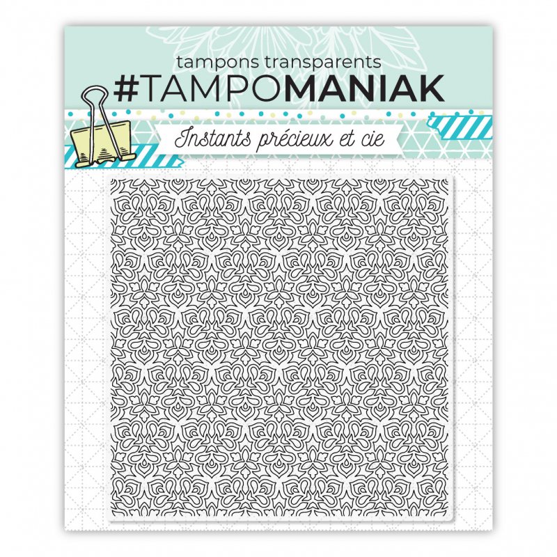 Tampon faïence motif 4 - 15x15cm