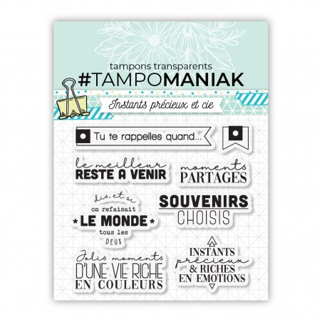 Planche de tampons - Jolis moments - 10x10cm