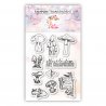 Set de 10 tampons - Chasse aux champignons - 6,5x9,5cm